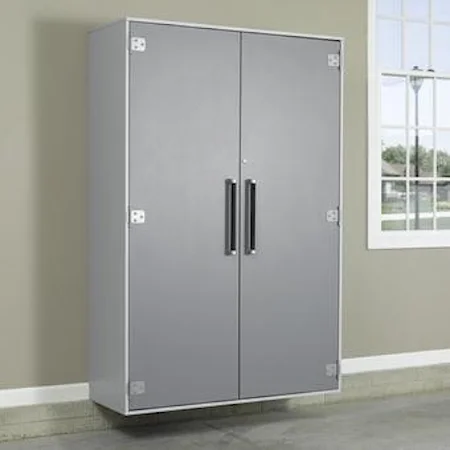 Jumbo 2-Door Storage Cabinet with Rubber Grip Handles